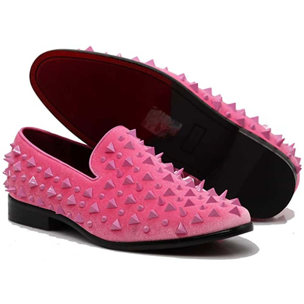 Men's Vintage Spike Dress Loafers Slip On Fashion Shoes Classic Tuxedo Dress sdp